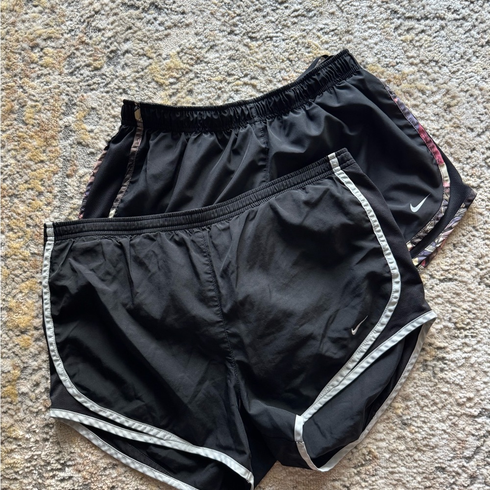 Nike Black and Multicolor Athletic Shorts